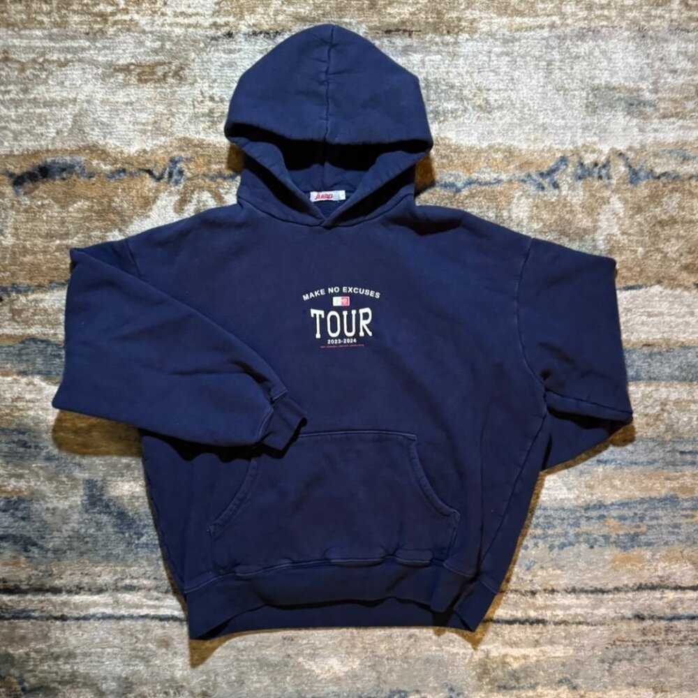 Jump “Make No Excuses” Tour Hoodie Navy Blue Size Large